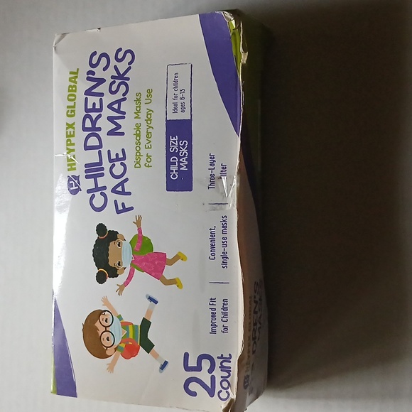 Children Disposal Face Masks for everyday use ages 6 to 13 25ct NWT - Picture 5 of 5